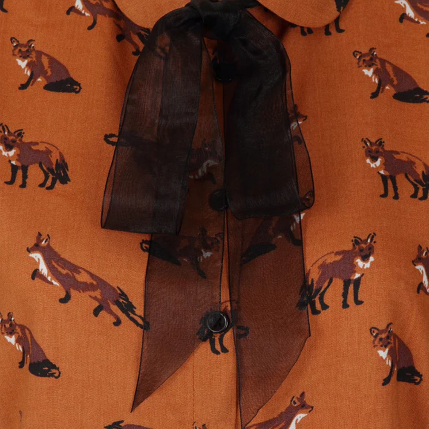 HELL BUNNY Vixey Blouse - Brown
