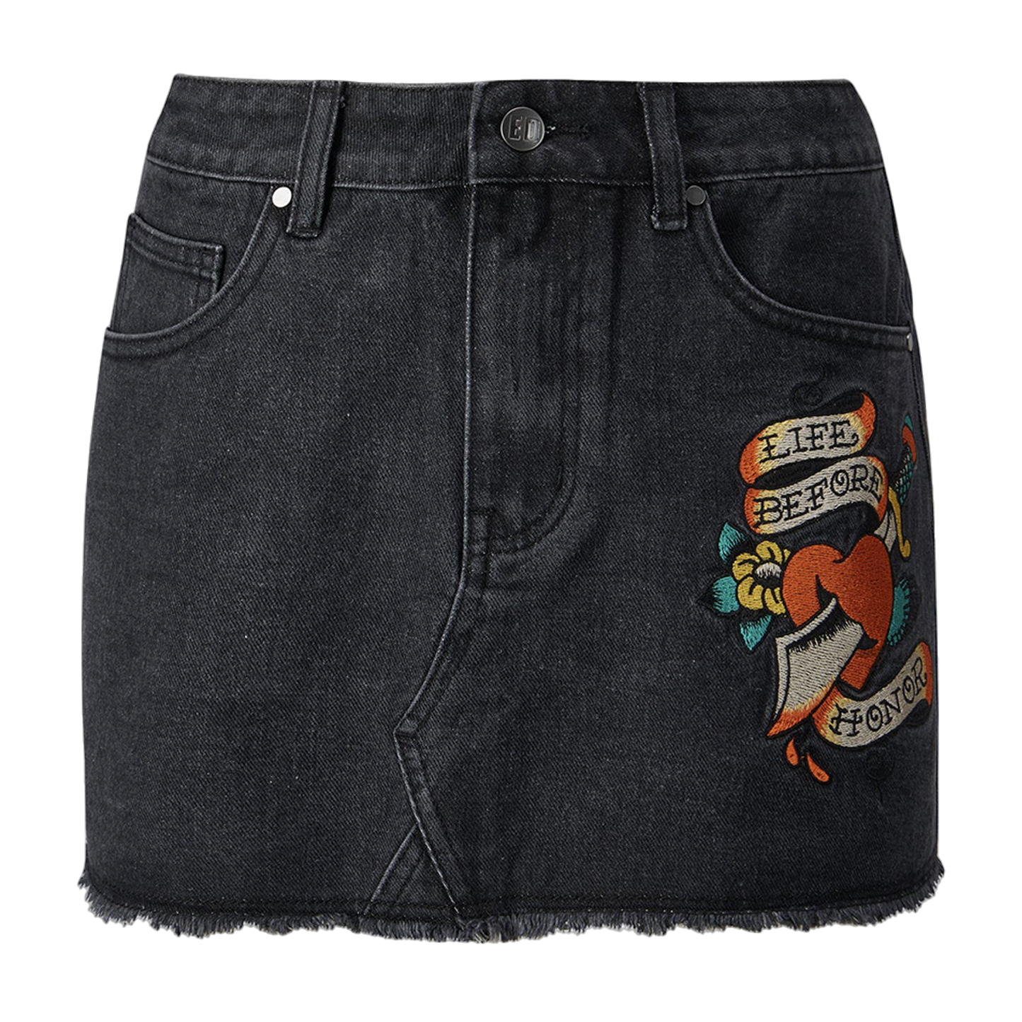 Ed Hardy Life Before Drop Mini Skirt