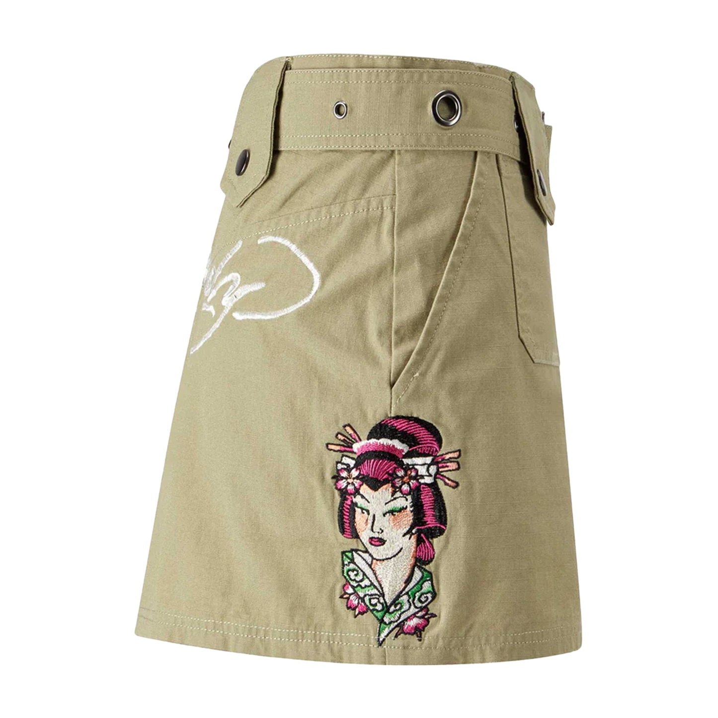 ED HARDY Womens Geisha Girl Cargo Mini Skirt