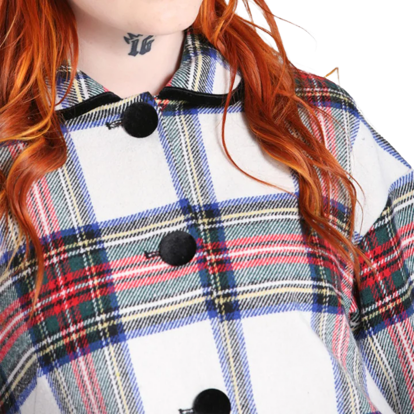 HELL BUNNY Coat Stanley - White