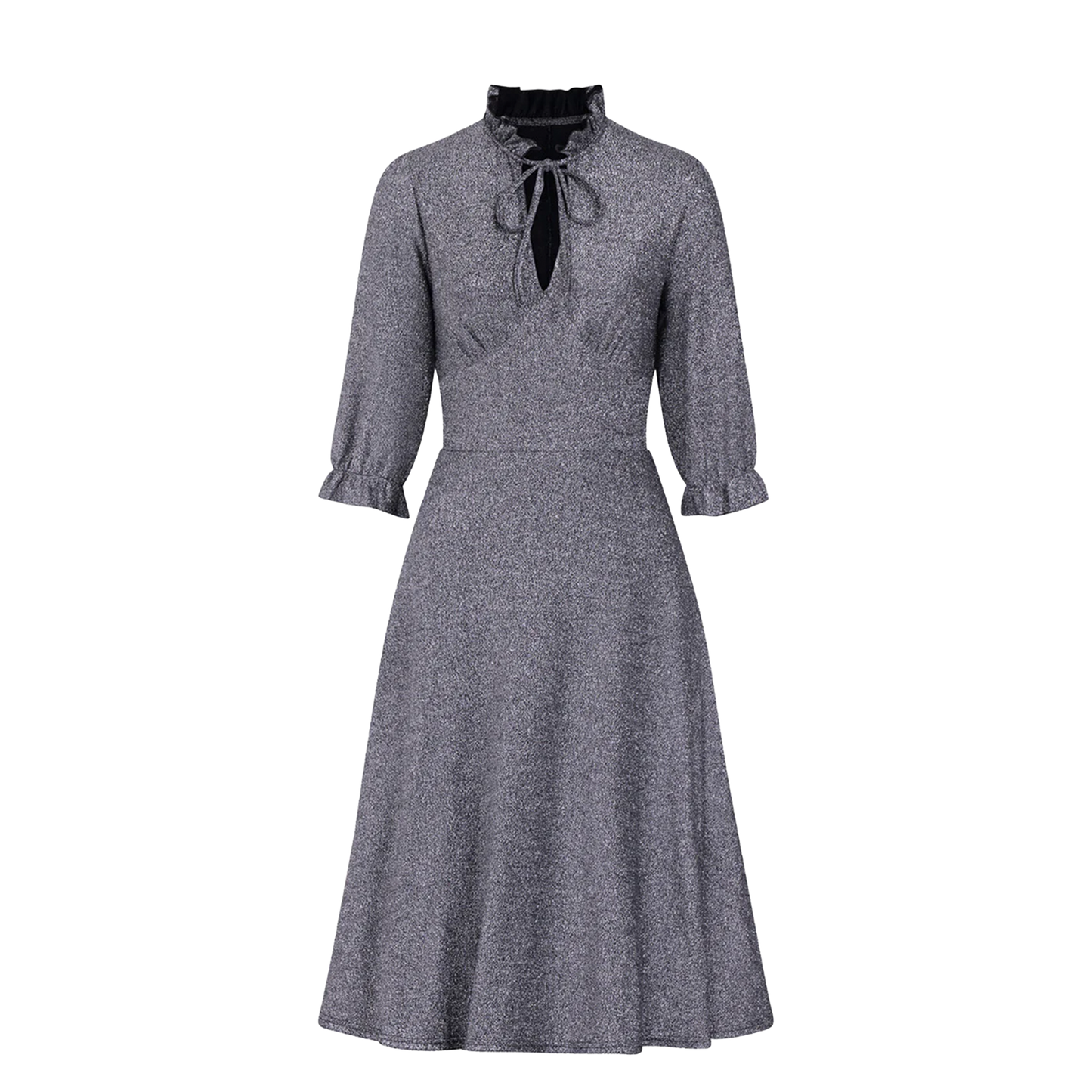 HELL BUNNY Dress Mid Haze - Silver
