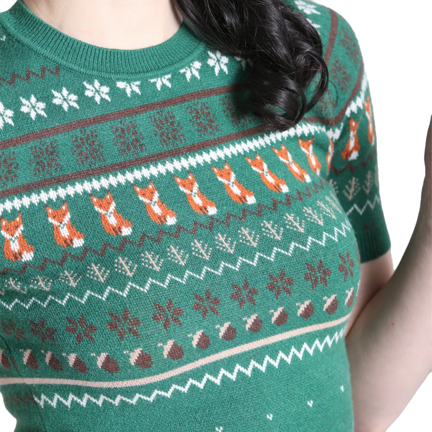 HELL BUNNY Jumper Vixey - Green