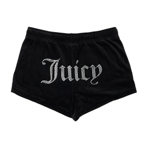 JUICY COUTURE Tamia Track Shorts Velour Black