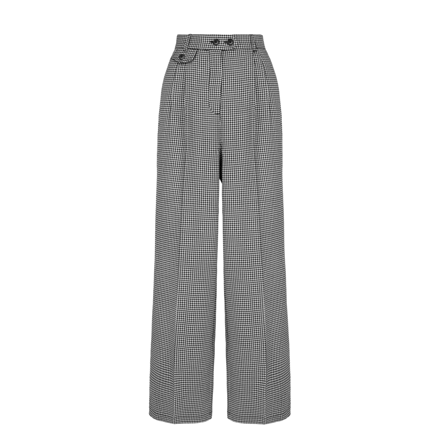 HELL BUNNY Teddy Trousers - Black/White