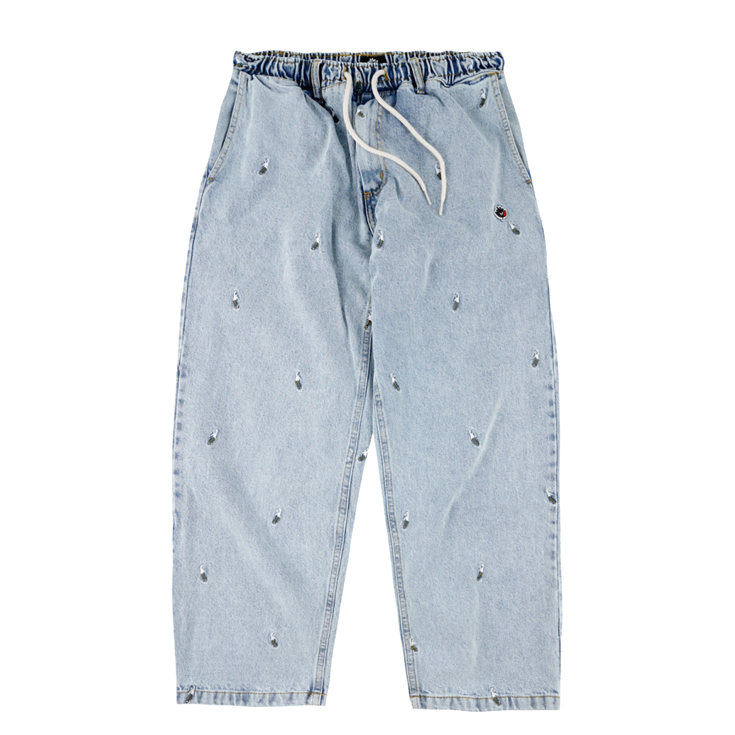 Magenta Pws Loose Pants - Washed Denim