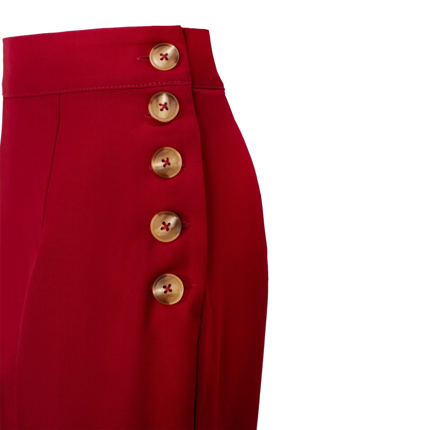 HELL BUNNY Ginger Swing Trousers - Dark Red