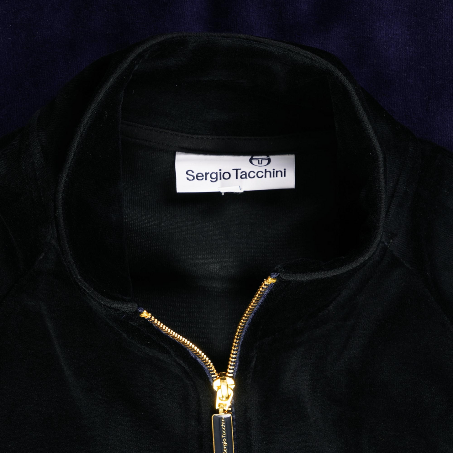 Sergio Tacchini Orion Luxe Track Top - Black/Maritime Blue