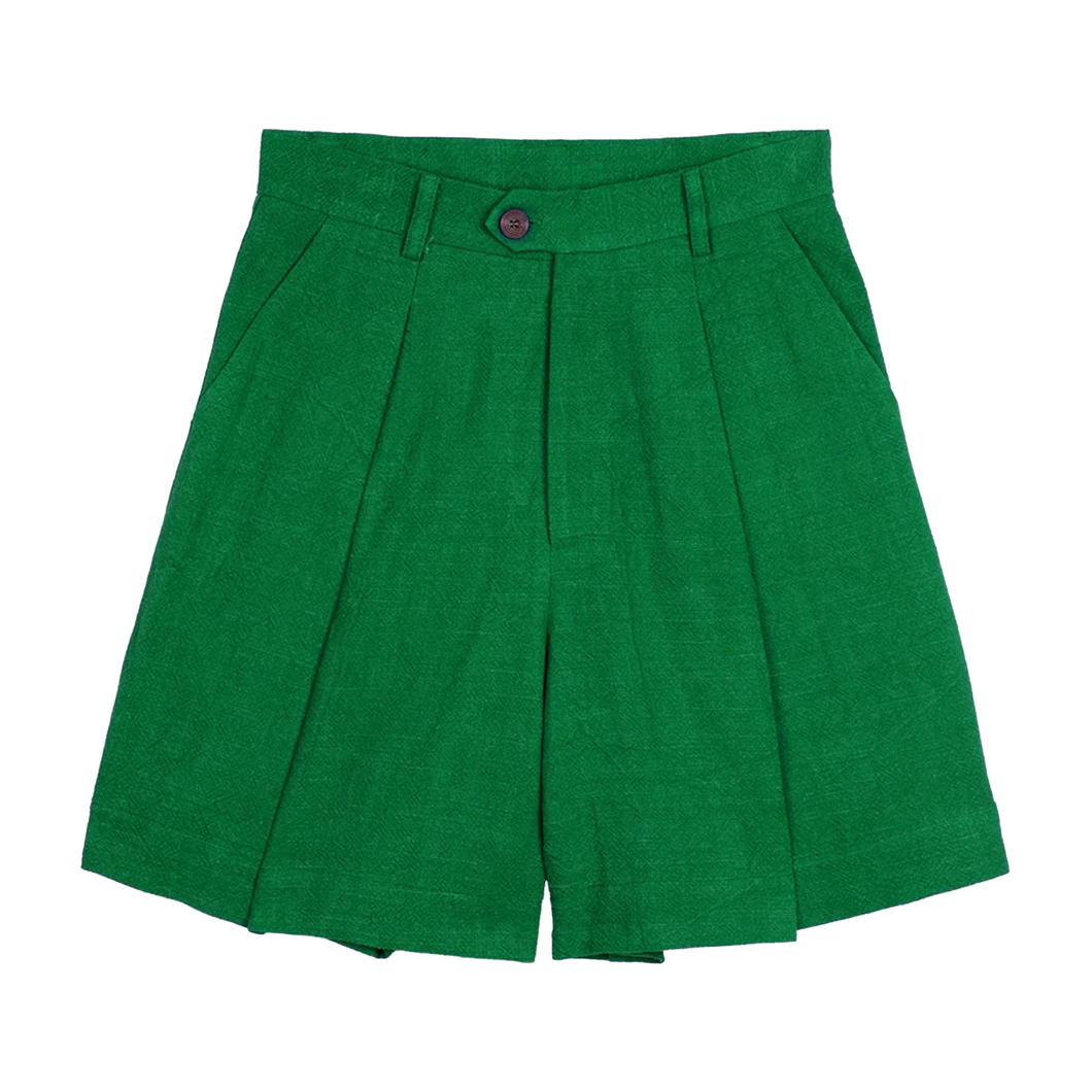 LOWIE Linen Viscose Shorts Emerald