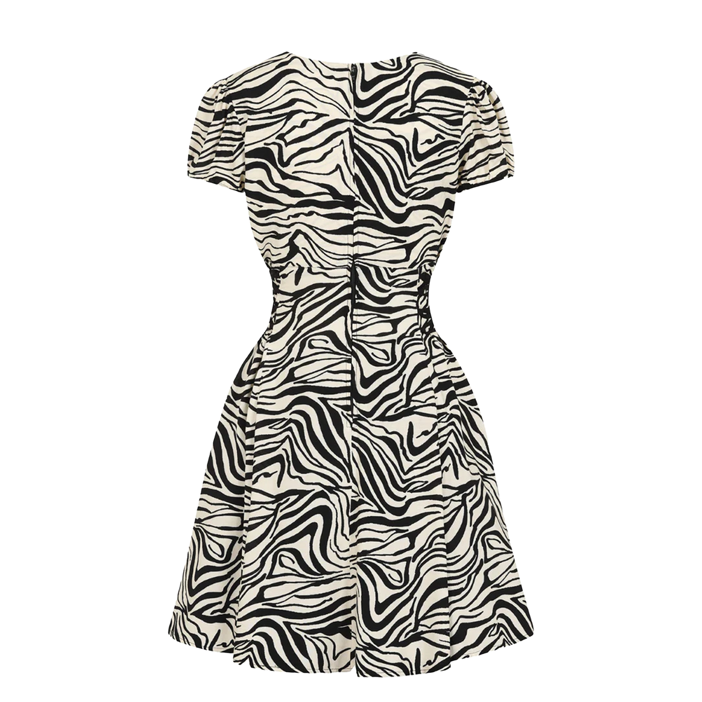 HELL BUNNY Zebra Mini Dress - Ivory