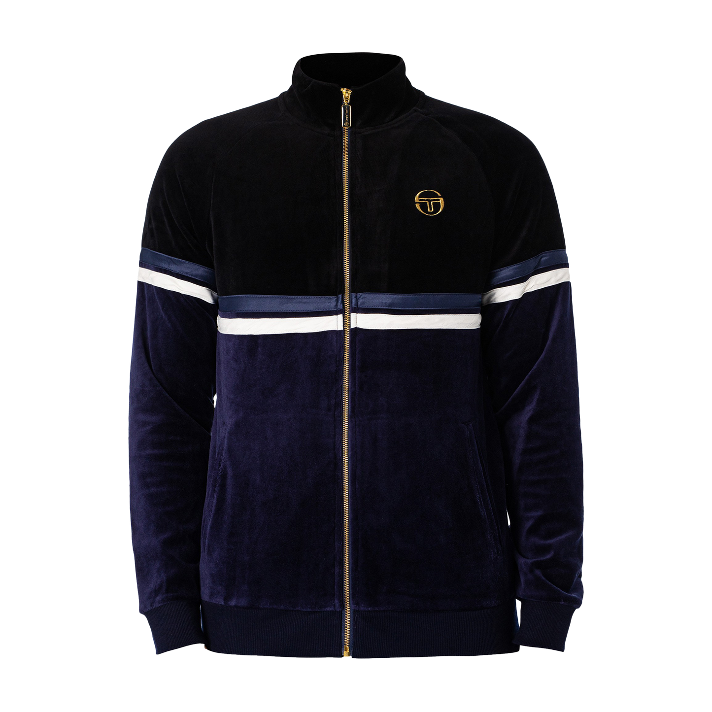 Sergio Tacchini Orion Luxe Track Top - Black/Maritime Blue