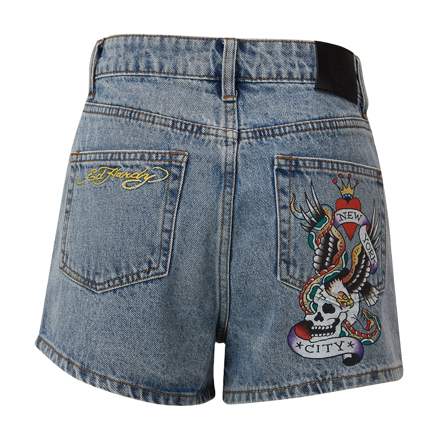 Ed Hardy  Nyc Lover Denim Shorts