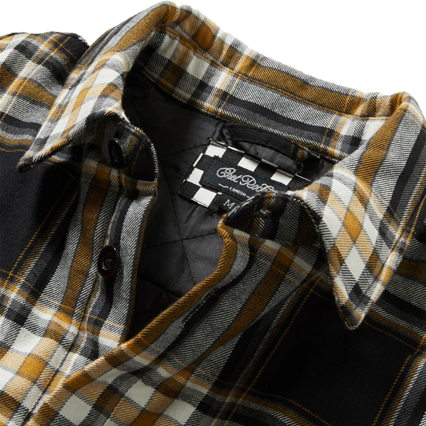 CHET ROCK Overshirt Flannel Checked - Mustard