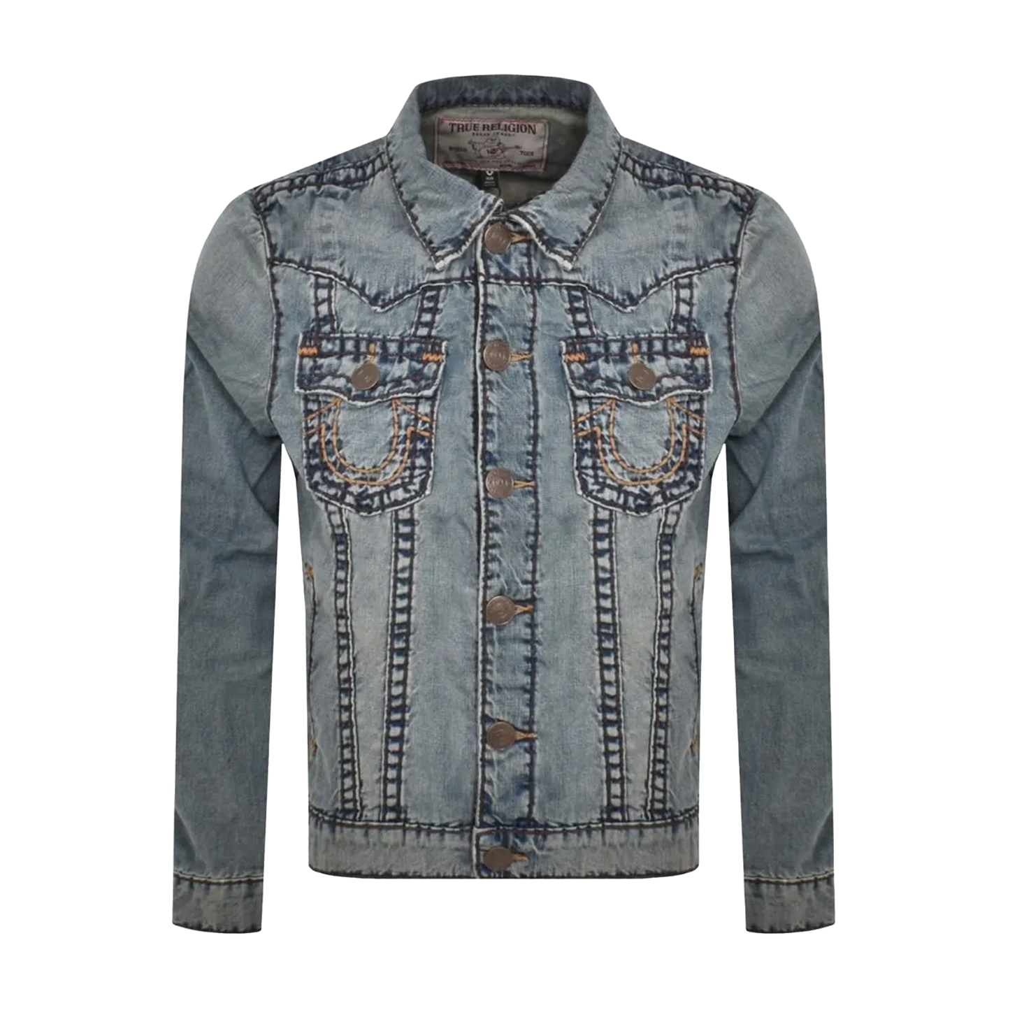 TRUE RELIGION SUPER T JIMMY JACKET MINER MEDIUM WASH