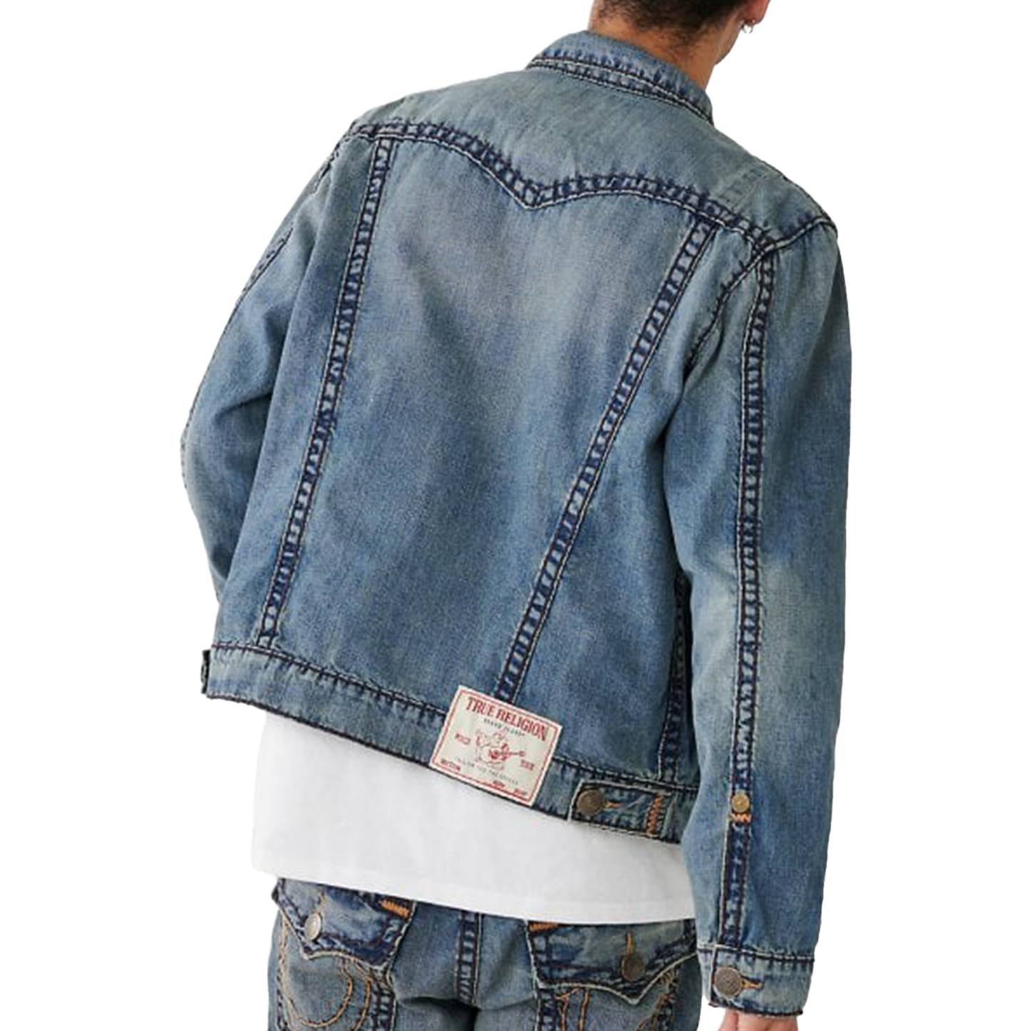 TRUE RELIGION SUPER T JIMMY JACKET MINER MEDIUM WASH
