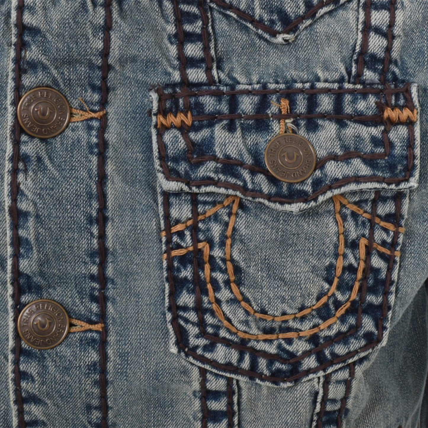 TRUE RELIGION SUPER T JIMMY JACKET MINER MEDIUM WASH