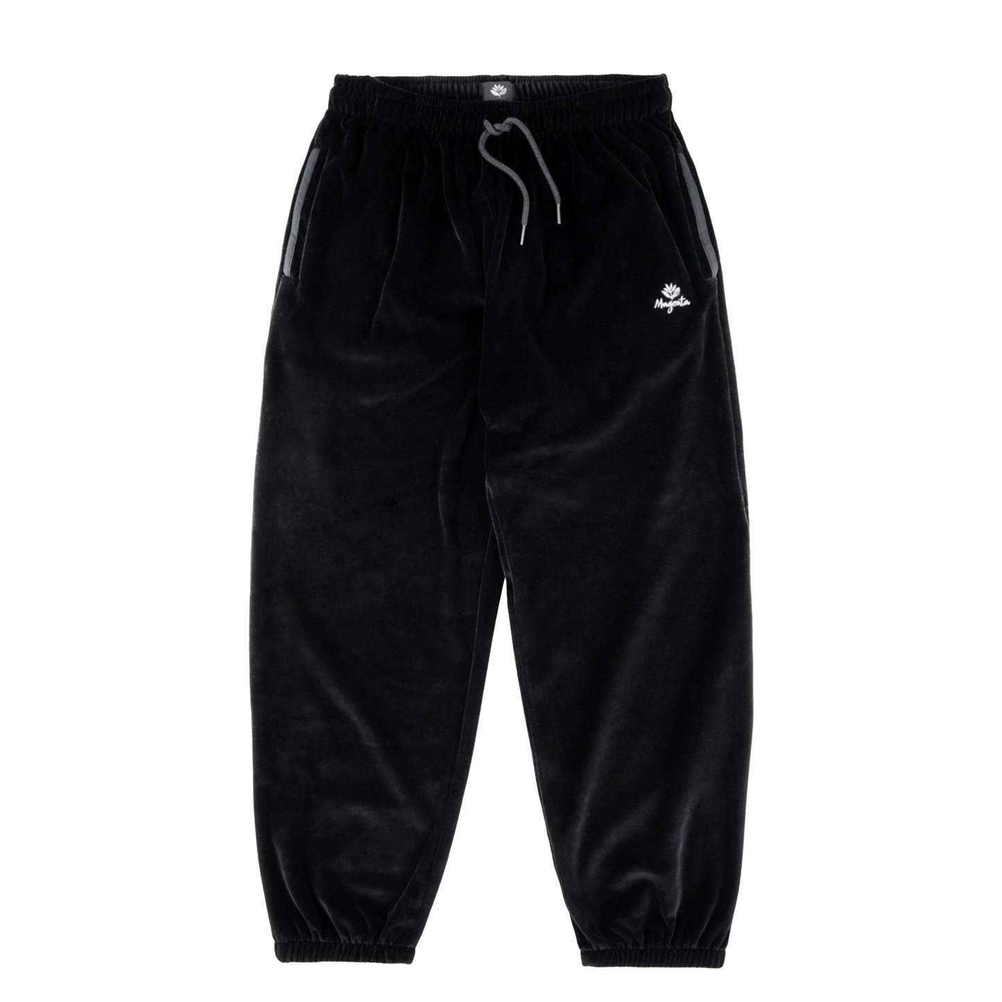 MAGENTA Dimanche Velvet Trackpants - Black