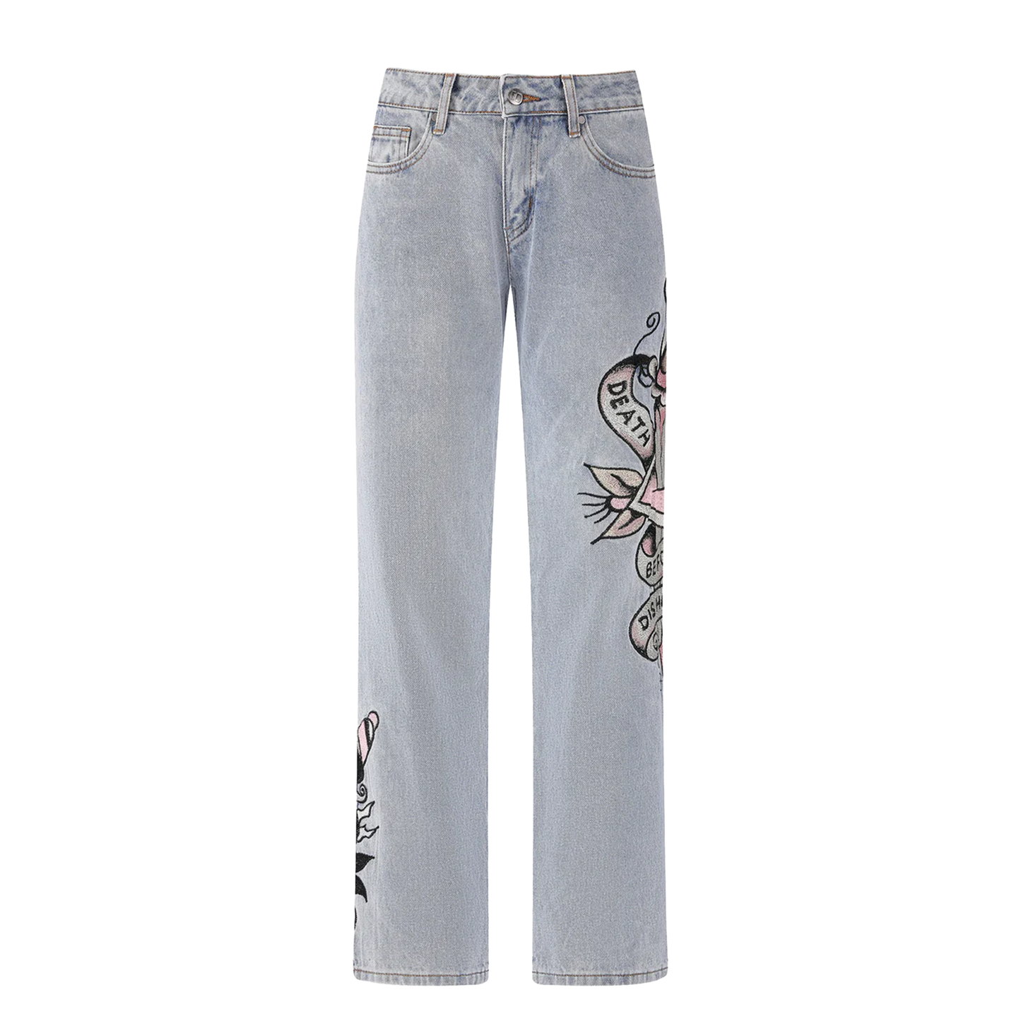 ED HARDY Straight Denim Jeans Death & Dishonor