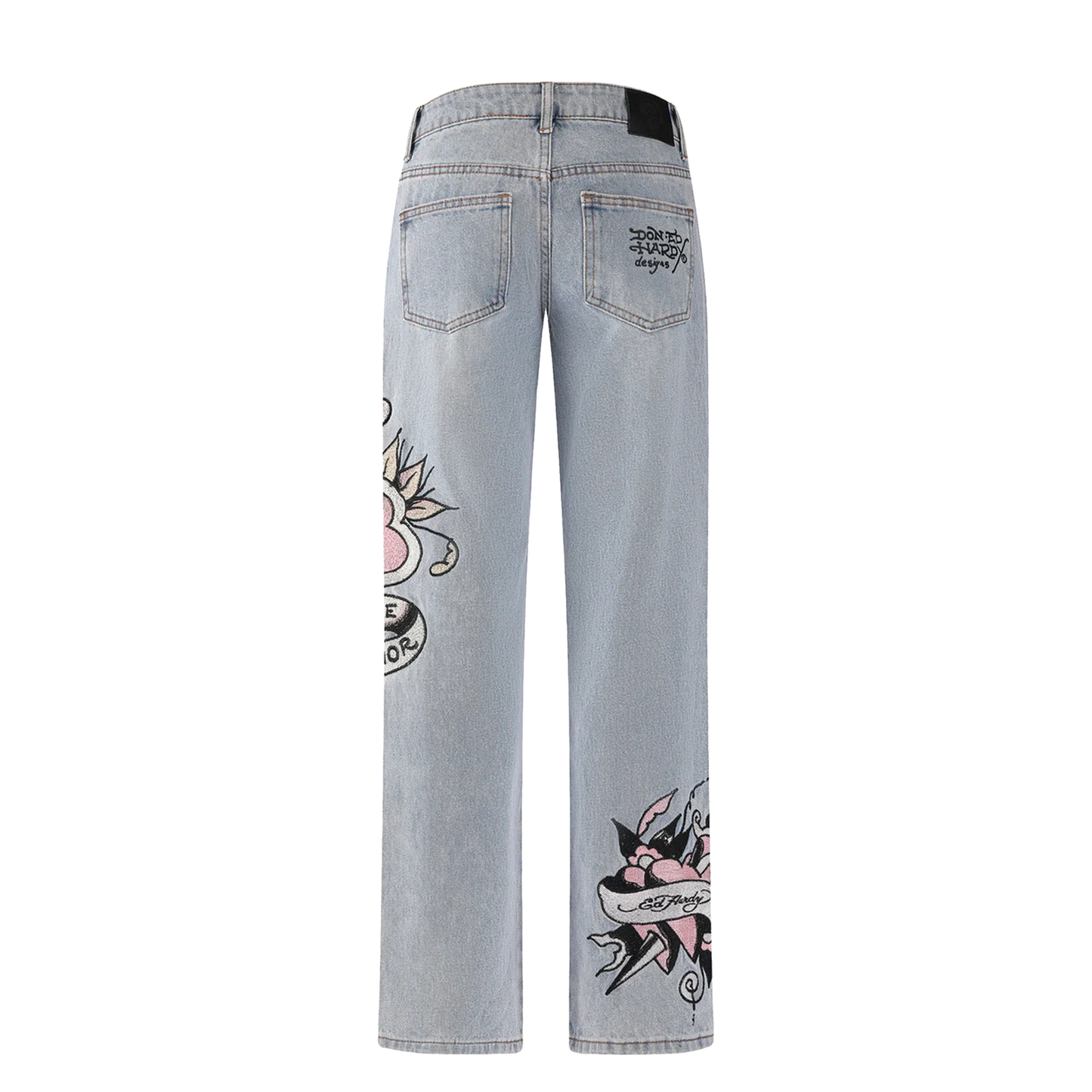 ED HARDY Straight Denim Jeans Death & Dishonor