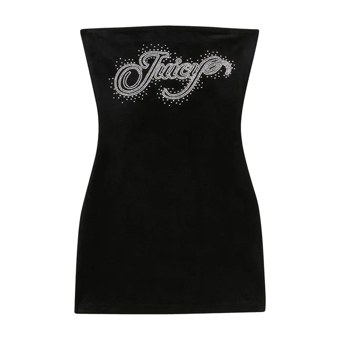 JUICY COUTURE Mini Dress Anderson Velour Black
