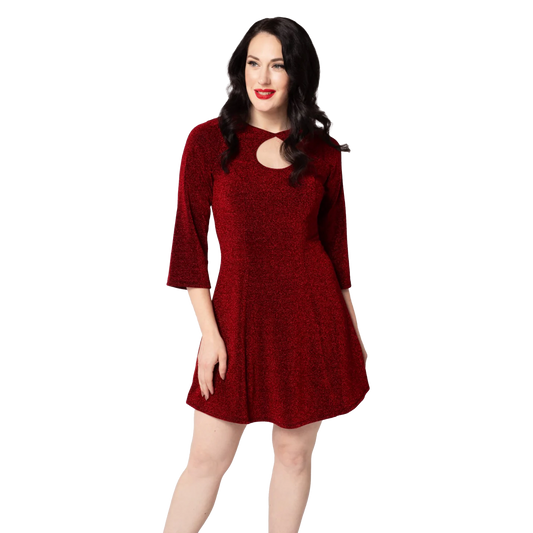 HELL BUNNY Dress Loco-Motion - Red