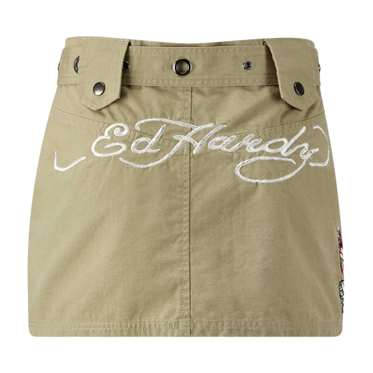 ED HARDY Womens Geisha Girl Cargo Mini Skirt