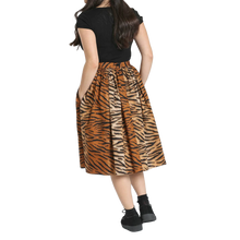 HELL BUNNY Skirt Tora 50's - Brown