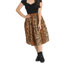 HELL BUNNY Skirt Tora 50's - Brown