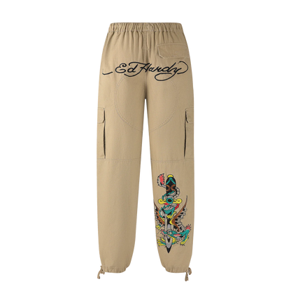 Ed Hardy Ripstop Woven Cargos - Sword Dragon