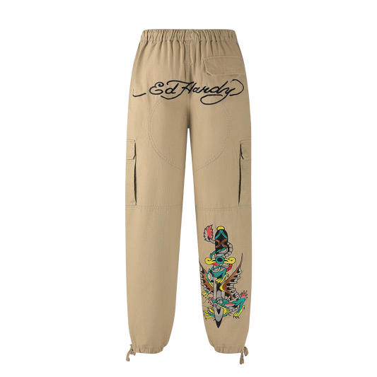Ed Hardy Ripstop Woven Cargos - Sword Dragon