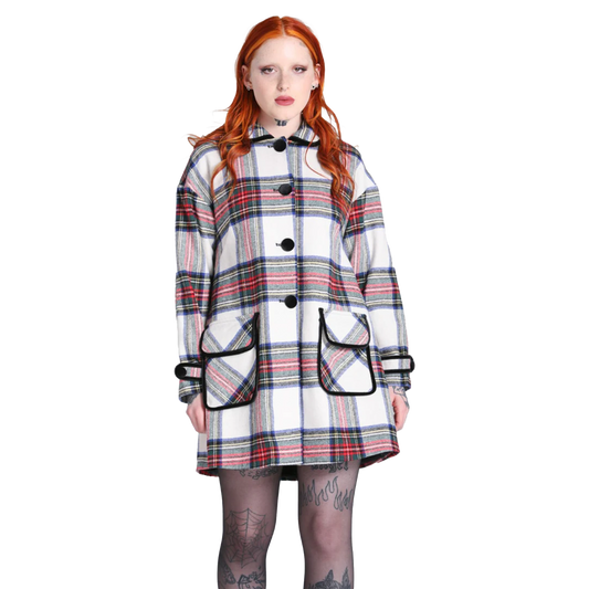 HELL BUNNY Coat Stanley - White