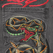 ED HARDY Mens Black Snake Denim Jorts