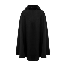 HELL BUNNY Coat Devon Cape - Black