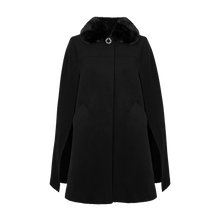 HELL BUNNY Coat Devon Cape - Black