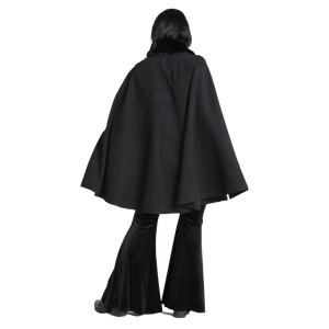 HELL BUNNY Coat Devon Cape - Black