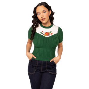 HELL BUNNY Autumn Top - Green