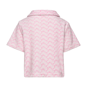 JUICY COUTURE Mindy Monogram Towelling Shirt Pink