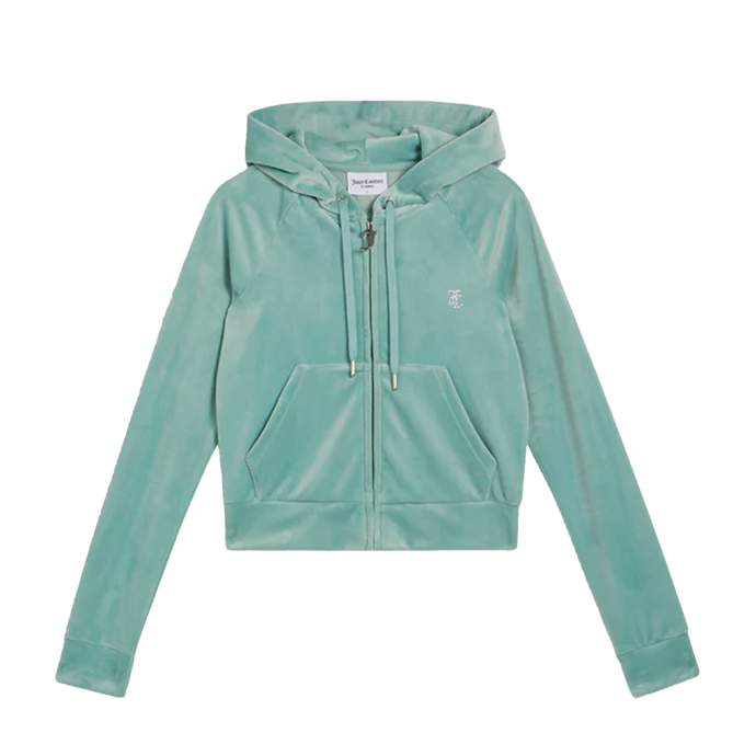 JUICY COUTURE Track Top Madison Velour Blue Surf
