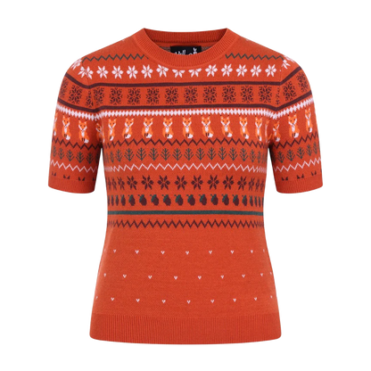 HELL BUNNY Jumper Vixey - Brown