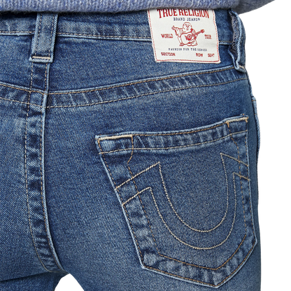 TRUE RELIGION Reagan High Rise Flare Jean With Slit - Forgotten Path