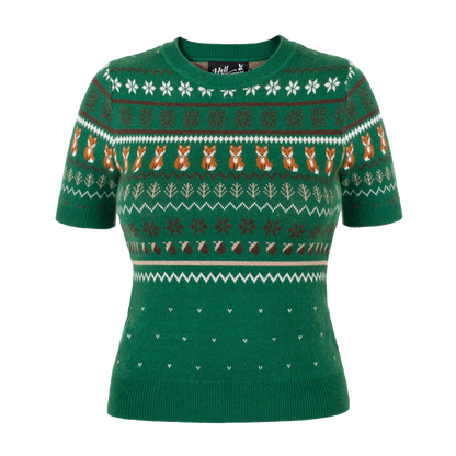 HELL BUNNY Jumper Vixey - Green