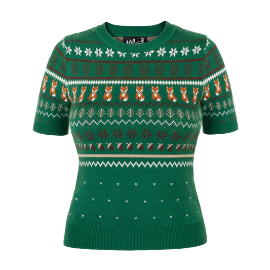 HELL BUNNY Jumper Vixey - Green