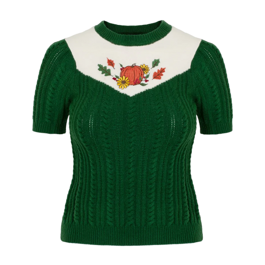 HELL BUNNY Autumn Top - Green