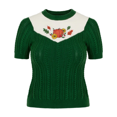 HELL BUNNY Autumn Top - Green