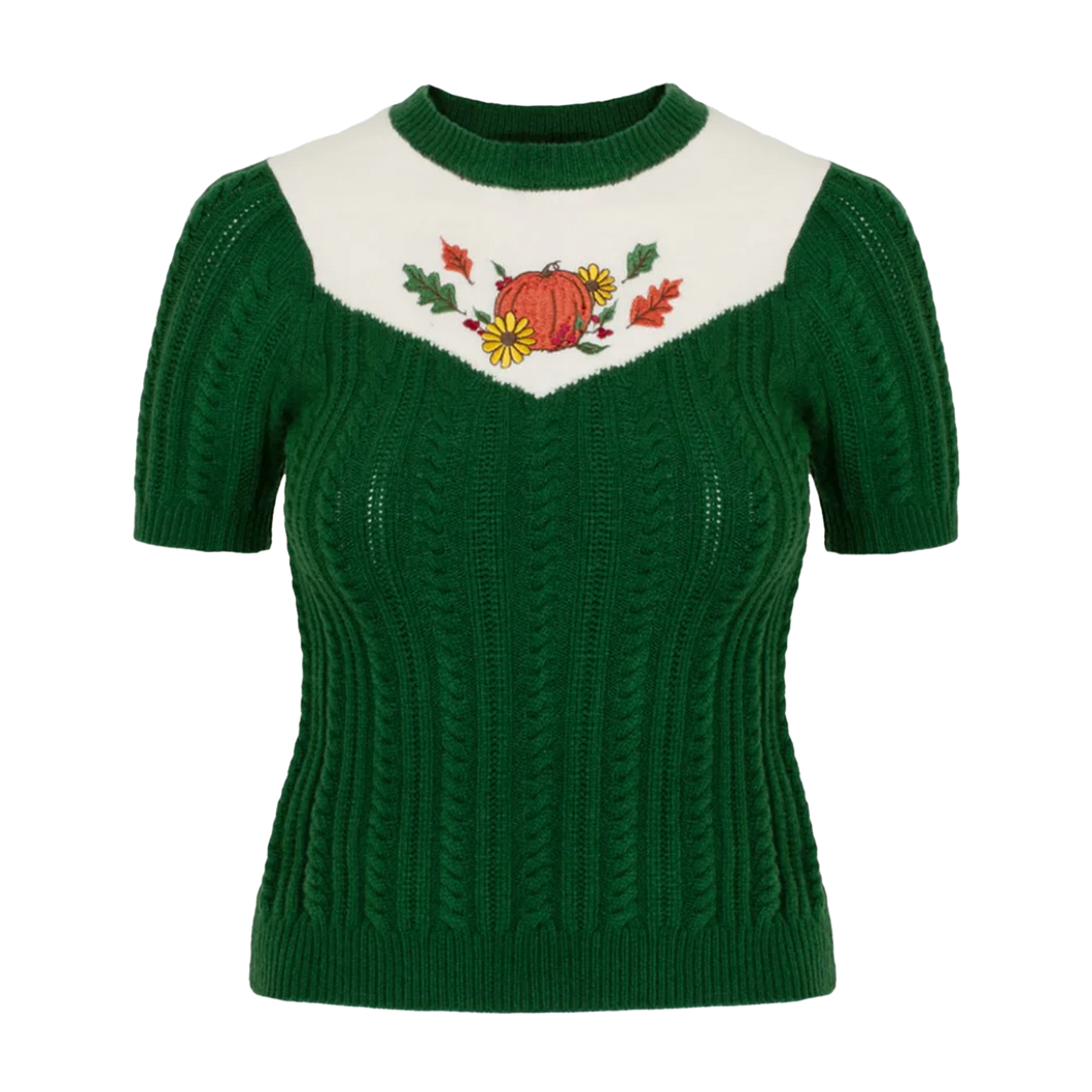 HELL BUNNY Autumn Top - Green