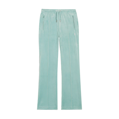 JUICY COUTURE Track Pant Tina Velour Blue Surf