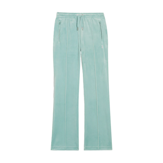 JUICY COUTURE Track Pant Tina Velour Blue Surf