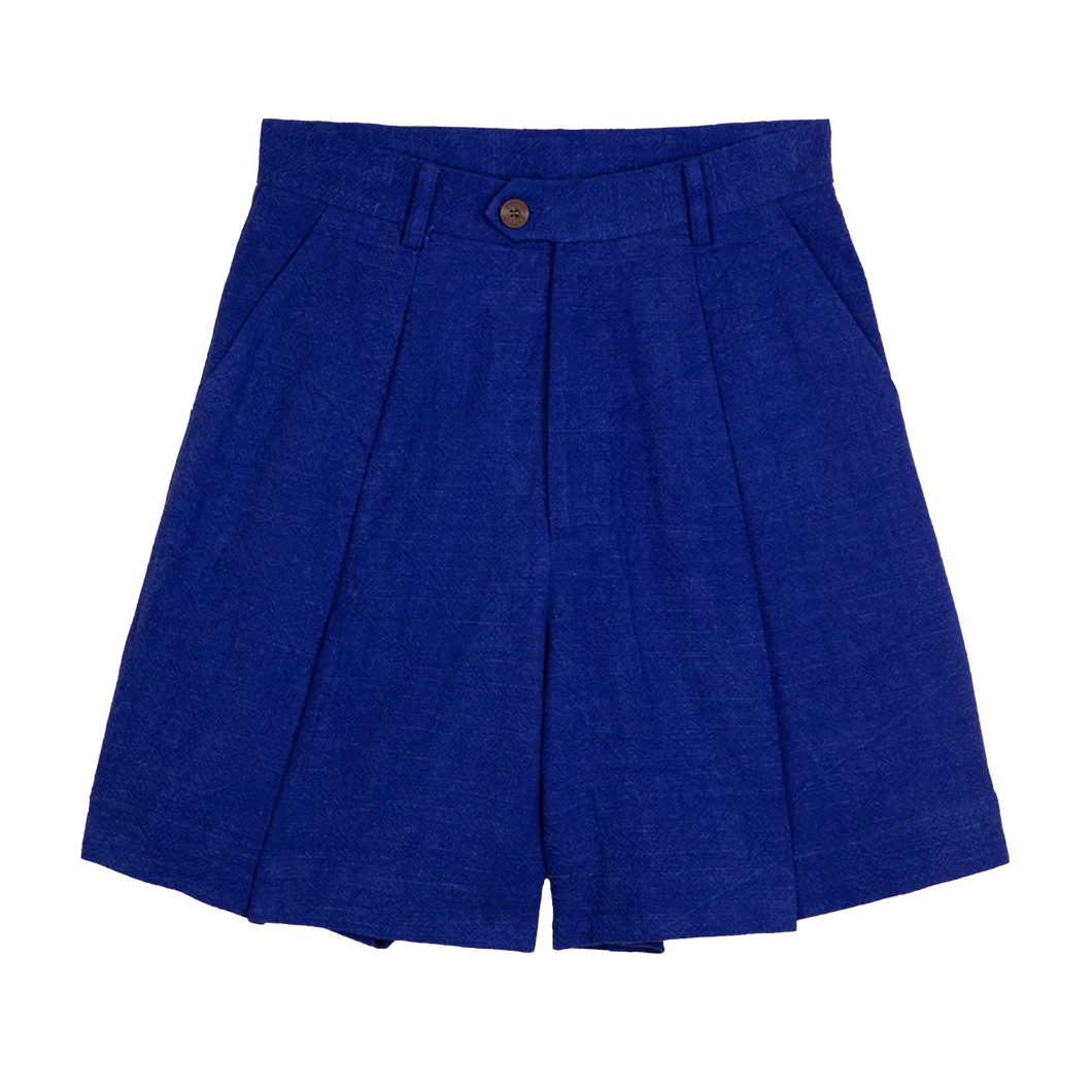 LOWIE Linen Viscose Shorts Royal Blue