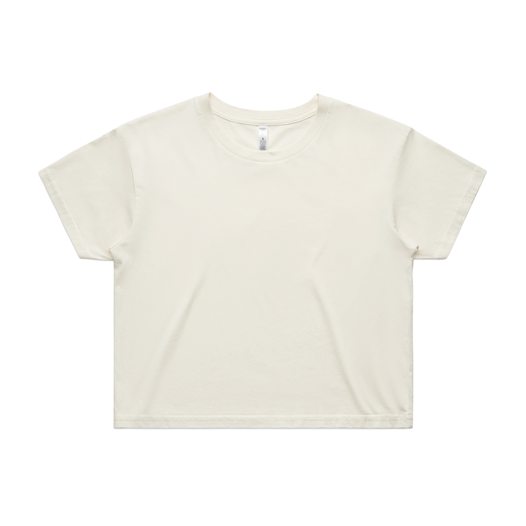 AS COLOUR Crop Tee - Ecru
