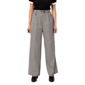 HELL BUNNY Teddy Trousers - Black/White