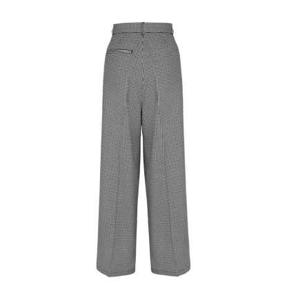 HELL BUNNY Teddy Trousers - Black/White